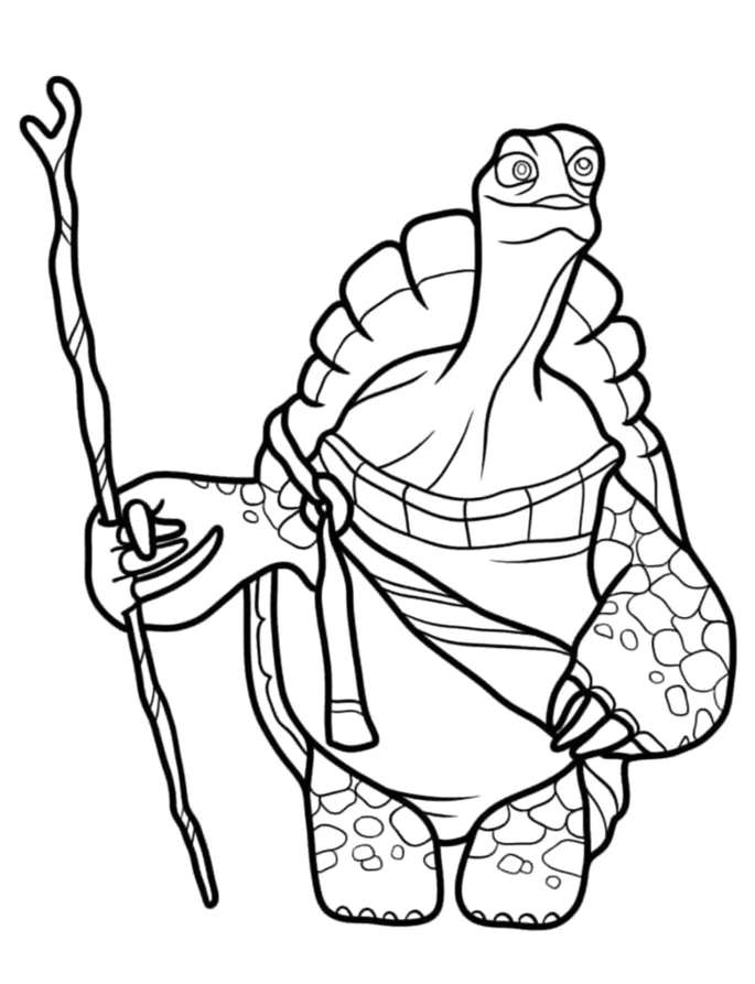 Desenho de Kung Fu Panda para colorir e imprimir: número 18