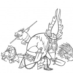 Desenho de Kung Fu Panda para colorir e imprimir: número 20