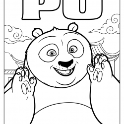 Desenho de Kung Fu Panda para colorir e imprimir: número 23