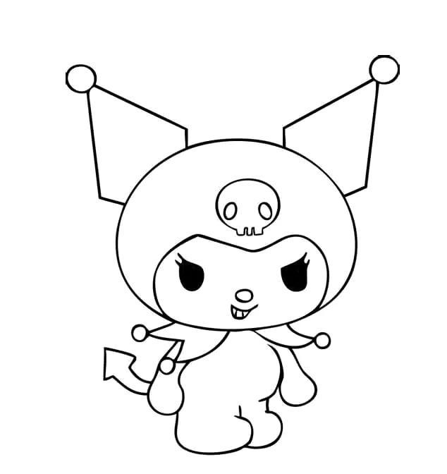 Desenho de Kuromi para colorir e imprimir: número 12