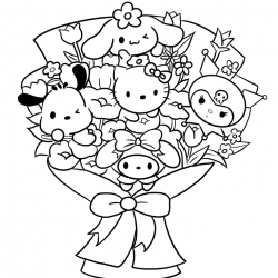 Desenho de Kuromi para colorir e imprimir: número 13