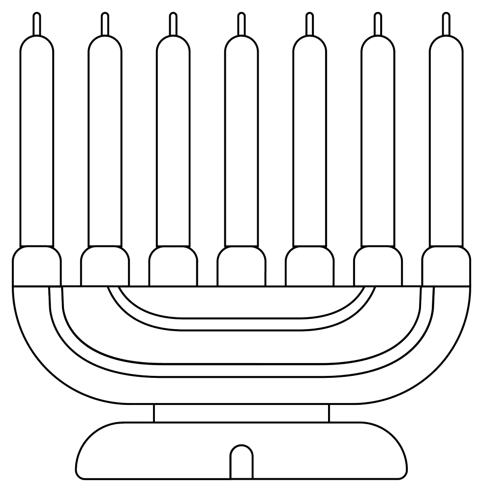 Desenho de Kwanzaa para colorir e imprimir: número 1