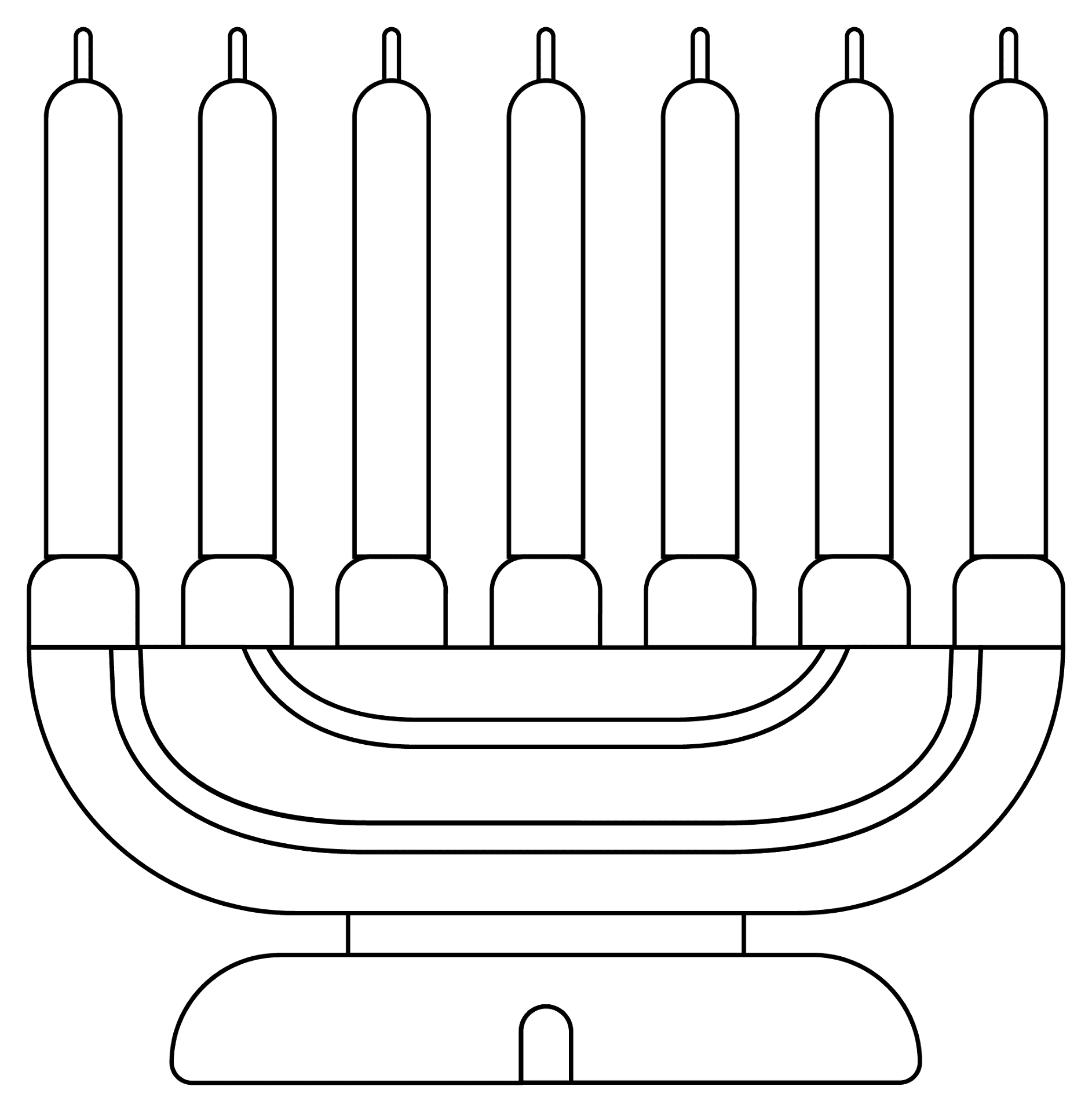 Desenho de Kwanzaa para colorir e imprimir: número 5