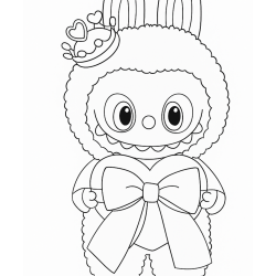 Desenho de Labubu para colorir e imprimir: número 21