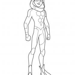 Desenho de Ladybug para colorir e imprimir: número 3