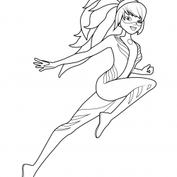 Desenho de Ladybug para colorir e imprimir: número 4