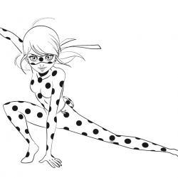 Desenho de Ladybug para colorir e imprimir: número 9