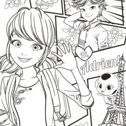 Desenho de Ladybug para colorir e imprimir: número 18