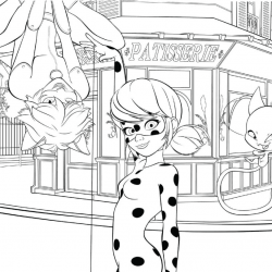 Desenho de Ladybug para colorir e imprimir: número 19