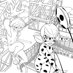 Desenho de Ladybug para colorir e imprimir: número 21