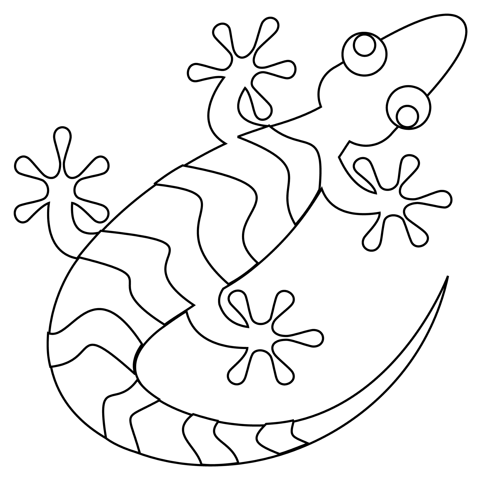 Desenho de Lagartos para colorir e imprimir: número 13
