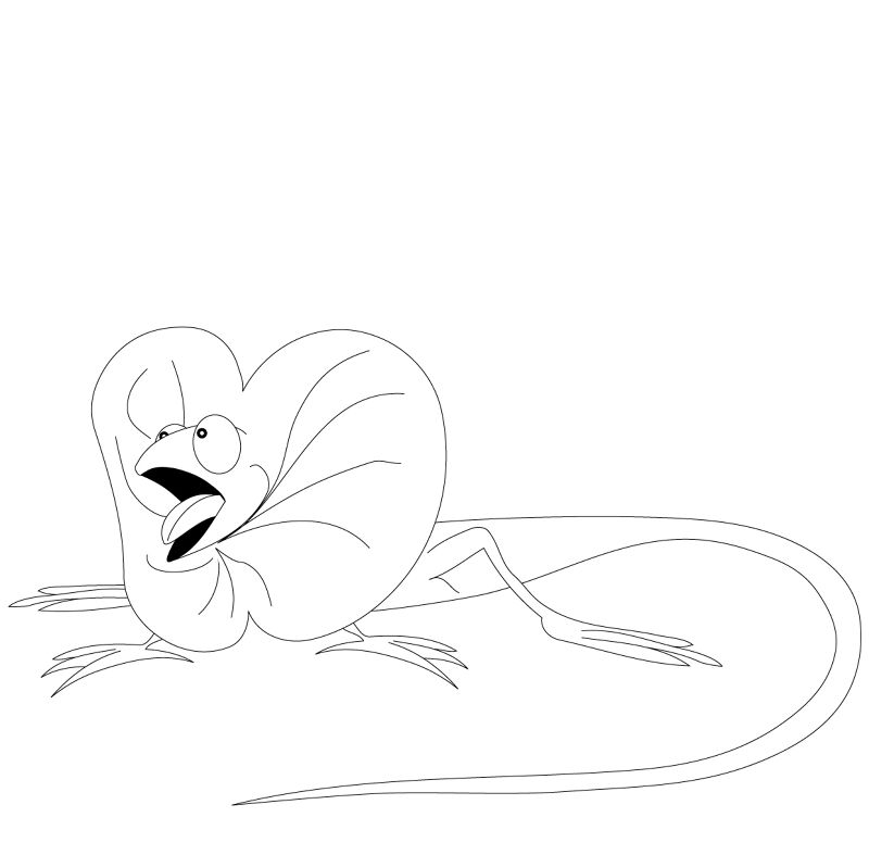 Desenho de Lagartos para colorir e imprimir: número 33