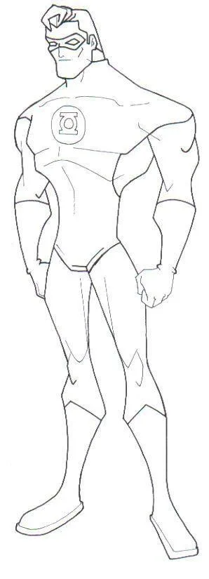 Desenho de Lanterna Verde para colorir e imprimir: número 3