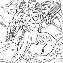 Desenho de Lanterna Verde para colorir e imprimir: número 11