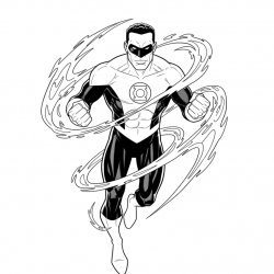 Desenho de Lanterna Verde para colorir e imprimir: número 12