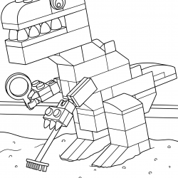 Desenho de Lego para colorir e imprimir: número 8