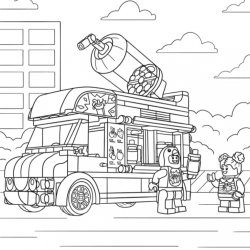 Desenho de Lego para colorir e imprimir: número 10