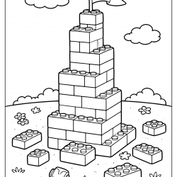 Desenho de Lego para colorir e imprimir: número 11