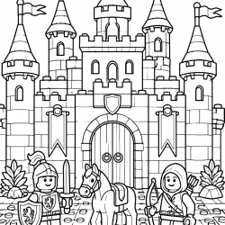Desenho de Lego para colorir e imprimir: número 13