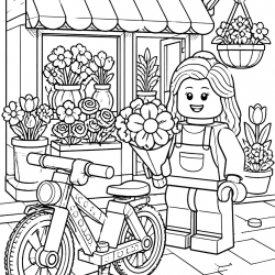Desenho de Lego para colorir e imprimir: número 15