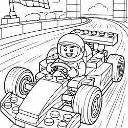 Desenho de Lego para colorir e imprimir: número 21