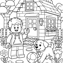 Desenho de Lego para colorir e imprimir: número 23
