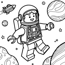 Desenho de Lego para colorir e imprimir: número 24