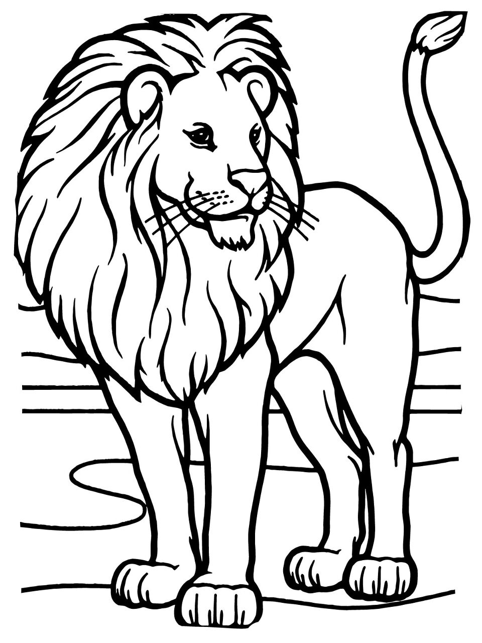 Desenho de Leóes para colorir e imprimir: número 9
