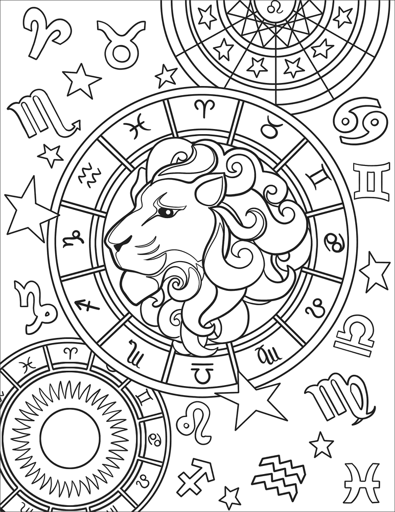Desenho de Leóes para colorir e imprimir: número 15