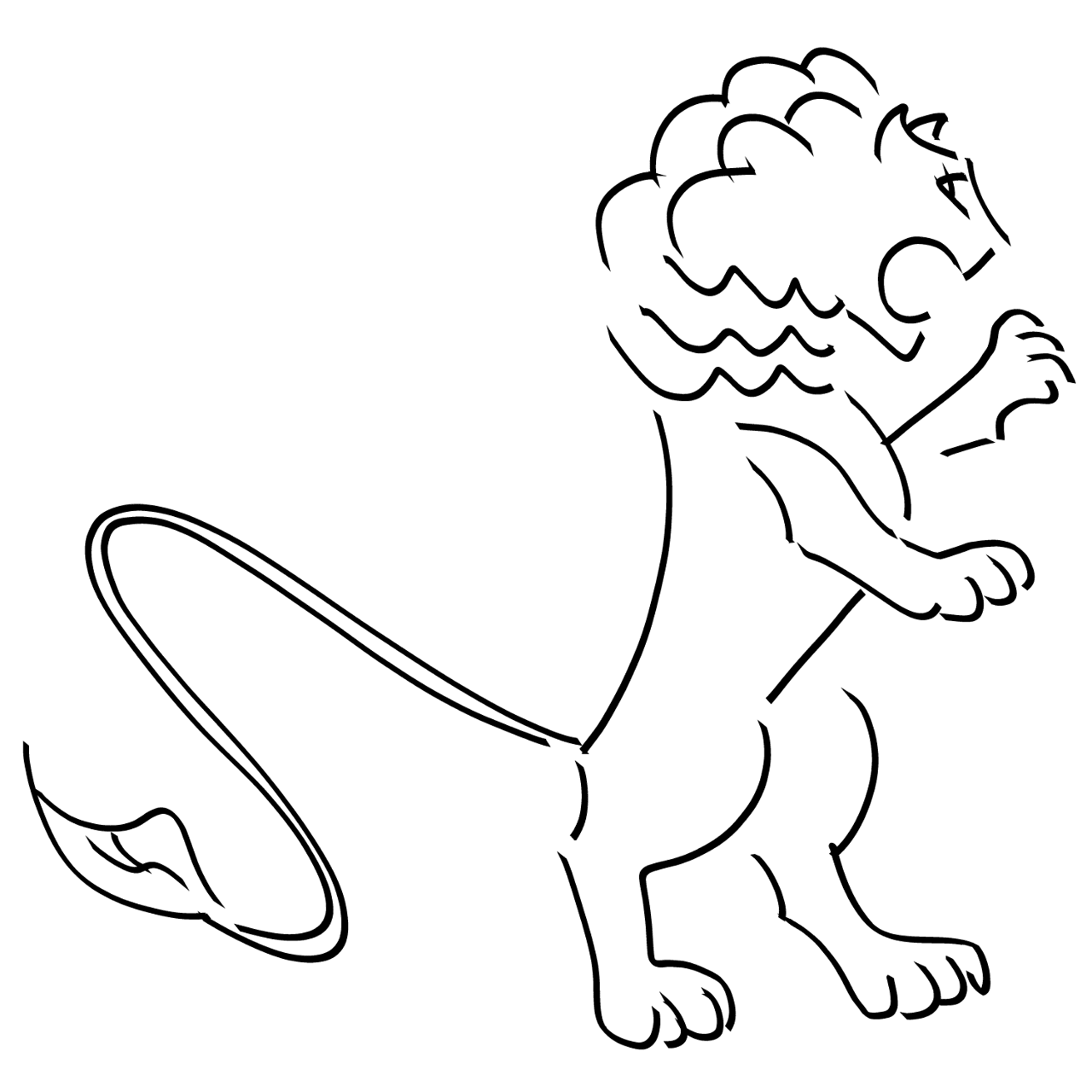 Desenho de Leóes para colorir e imprimir: número 20