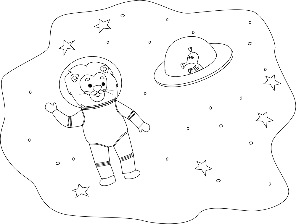 Desenho de Leóes para colorir e imprimir: número 22
