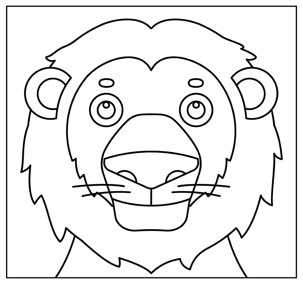 Desenho de Leóes para colorir e imprimir: número 27