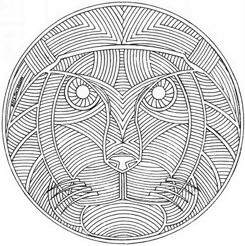Desenho de Leóes para colorir e imprimir: número 28