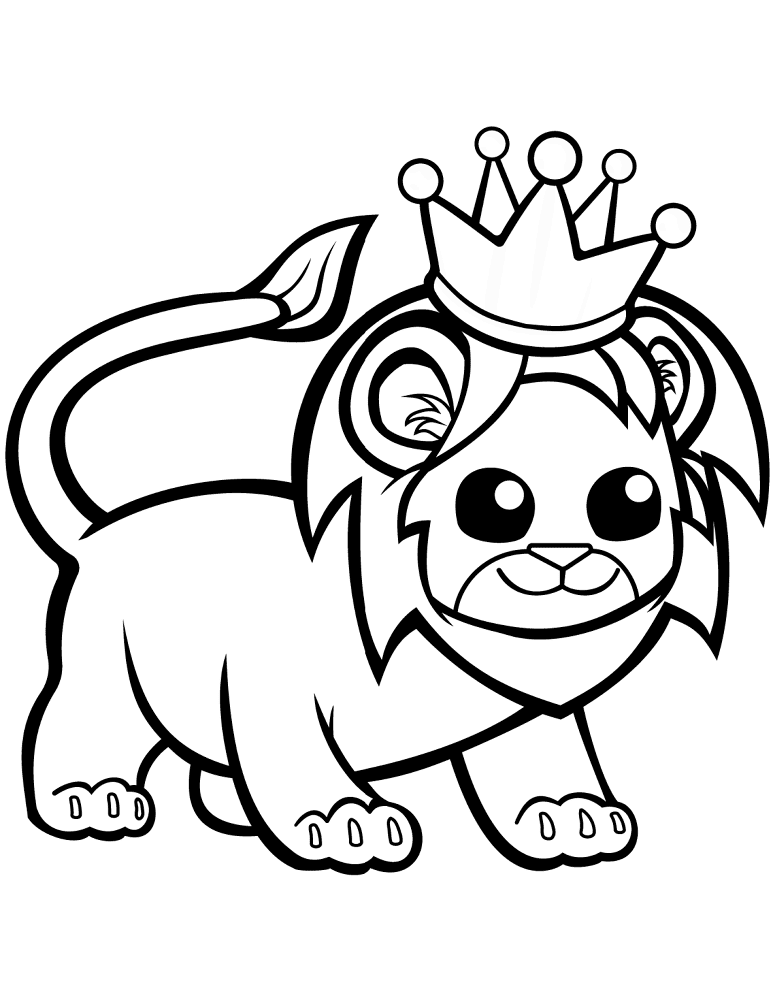 Desenho de Leóes para colorir e imprimir: número 34