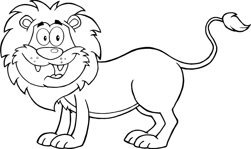 Desenho de Leóes para colorir e imprimir: número 38
