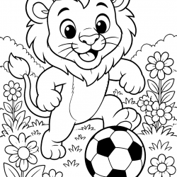 Desenho de Leóes para colorir e imprimir: número 47