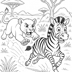 Desenho de Leóes para colorir e imprimir: número 48