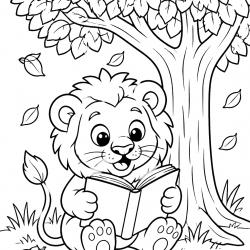 Desenho de Leóes para colorir