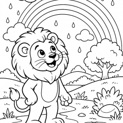 Desenho de Leóes para colorir