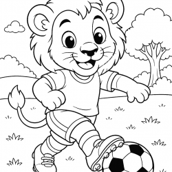 Desenho de Leóes para colorir