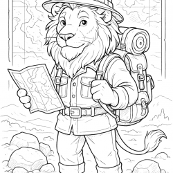 Desenho de Leóes para colorir