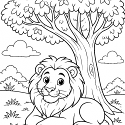 Desenho de Leóes para colorir