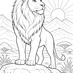 Desenho de Leóes para colorir
