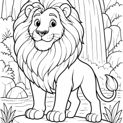 Desenho de Leóes para colorir