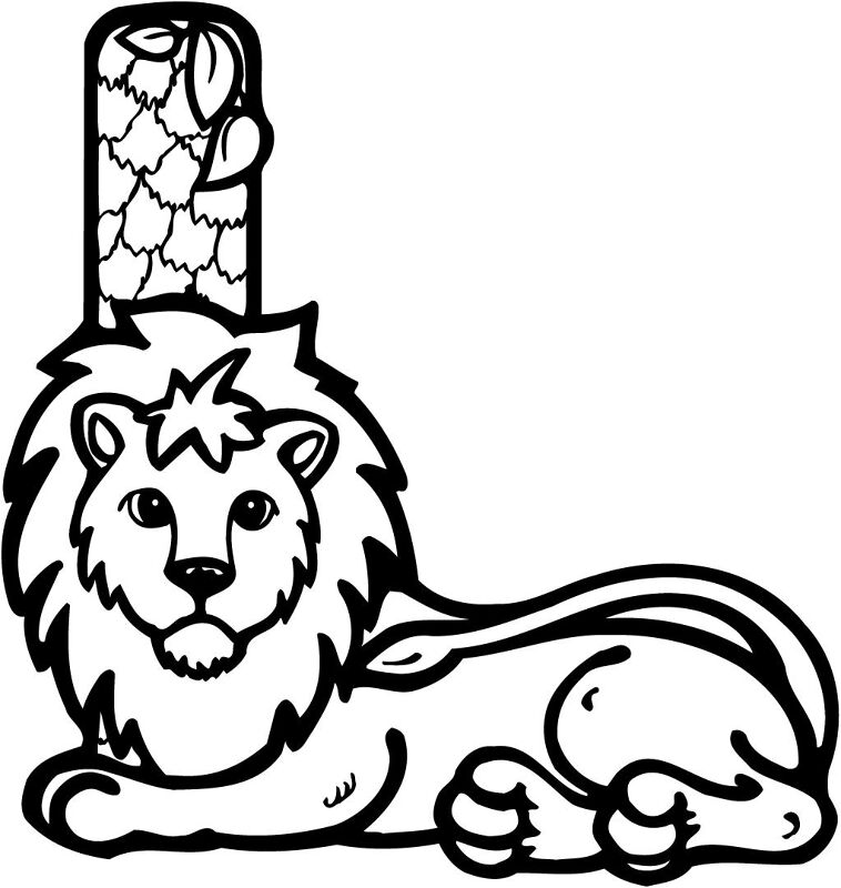 Desenho de Leóes para colorir