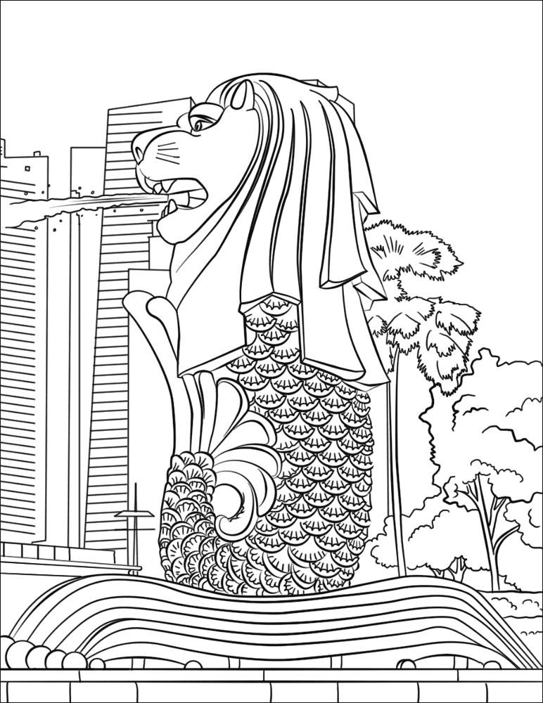 Desenho de Leóes para colorir