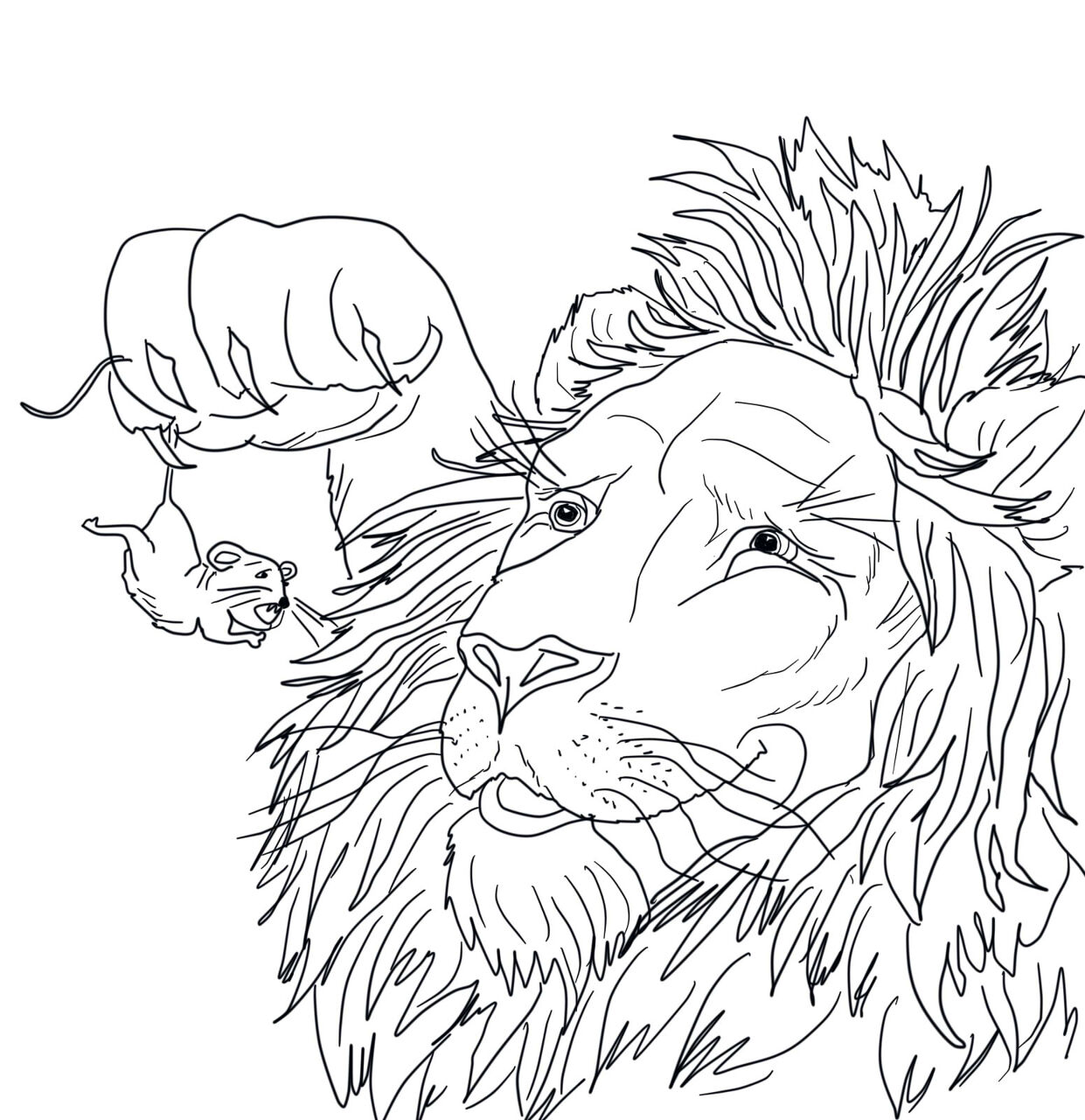 Desenho de Leóes para colorir