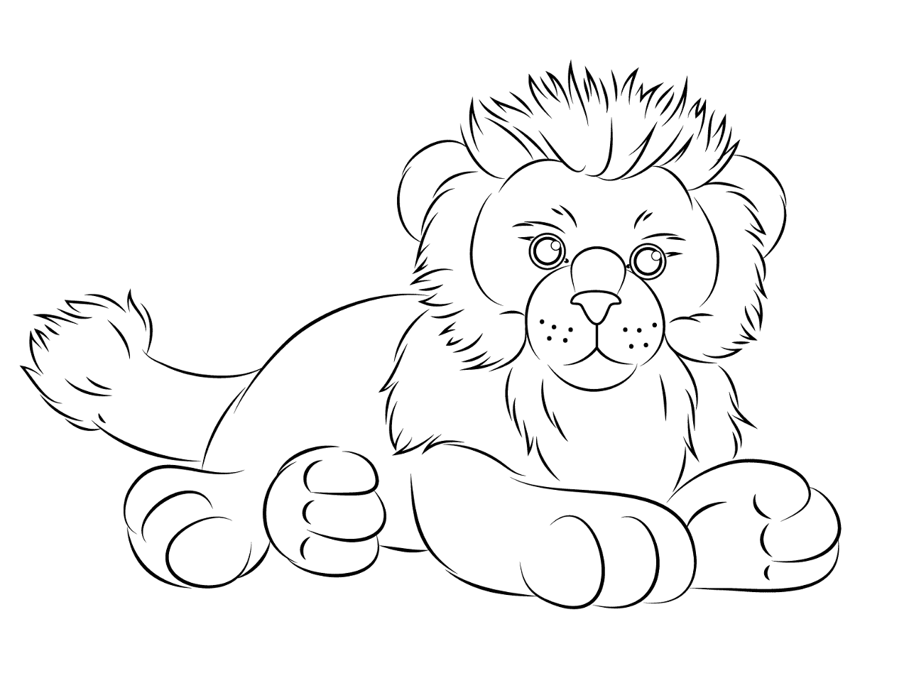 Desenho de Leóes para colorir