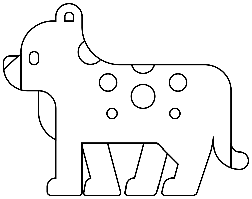 Desenho de Leopardos para colorir e imprimir: número 15