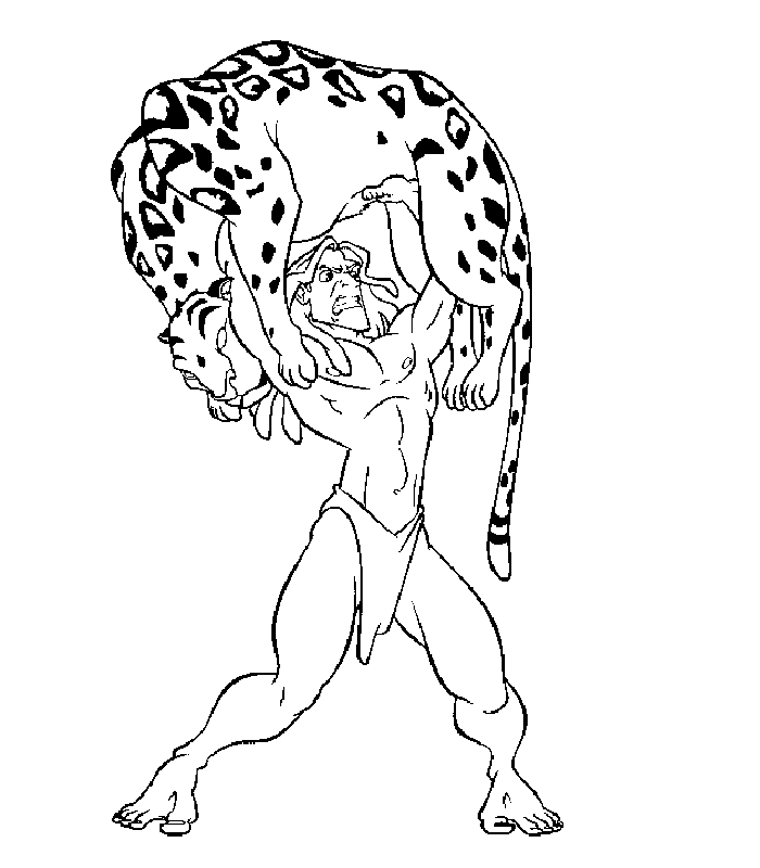Desenho de Leopardos para colorir e imprimir: número 21